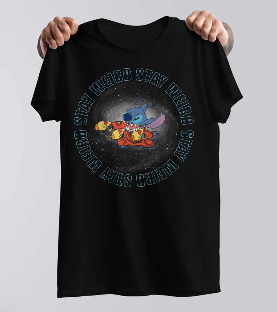 Disney Stitch Stay Weird Space Adventure T-Shirt