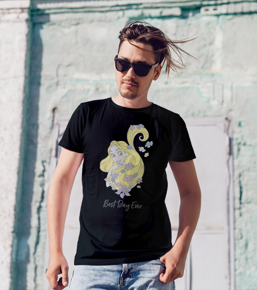 Disney Tangled Rapunzel Illustration Best Day Ever T-Shirt