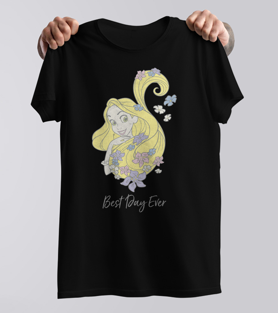 Disney Tangled Rapunzel Illustration Best Day Ever T-Shirt