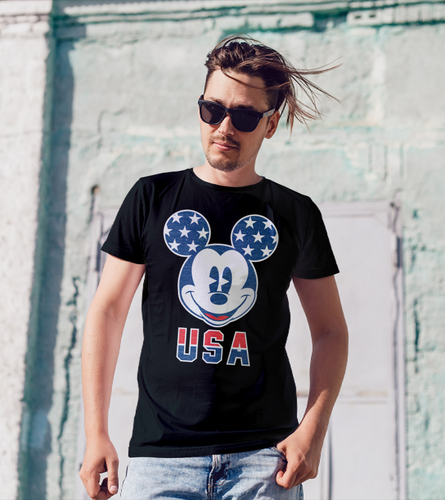 Disney USA Stars Happy Mickey Mouse T-Shirt