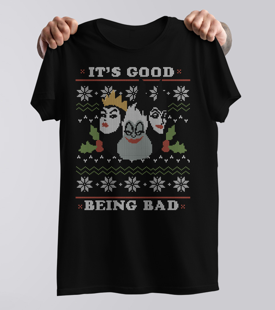 It's Good Being Bad Disney Villains Christmas T-Shirt