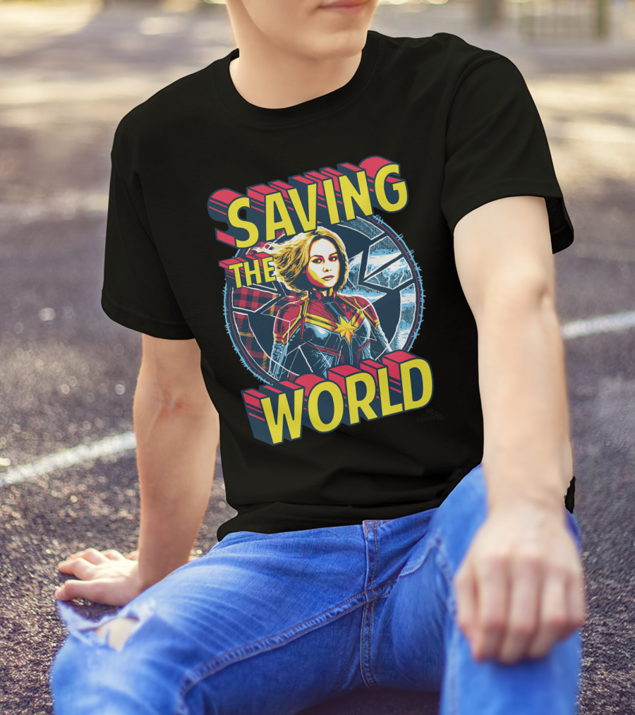 Saving The World Captain Marvel T-Shirt