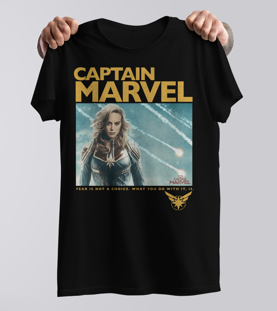 Captain Marvel Fear Is Not A Choice Vintage Movie T-Shirt