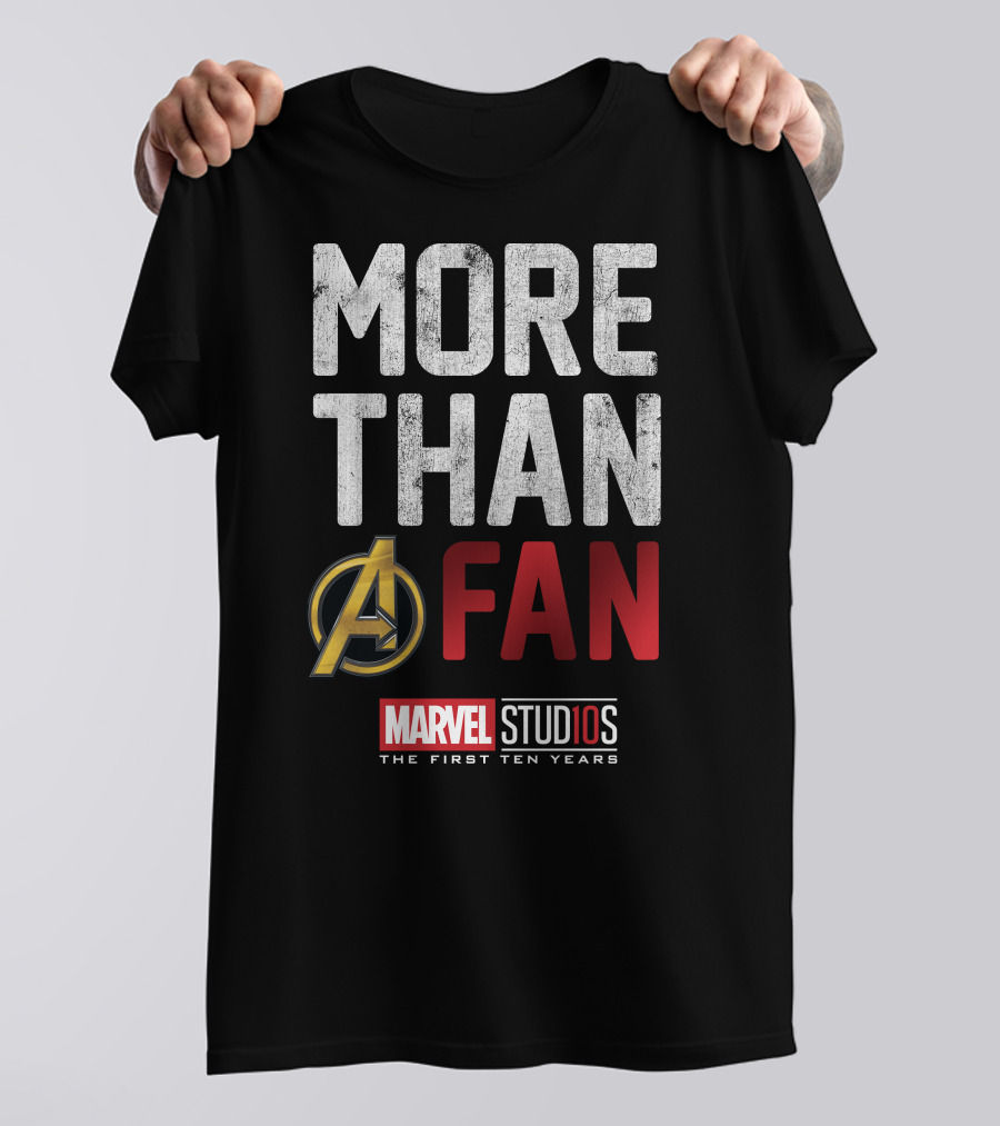 Marvel Studios Avengers More Than A Fan The First Ten Years T-Shirt