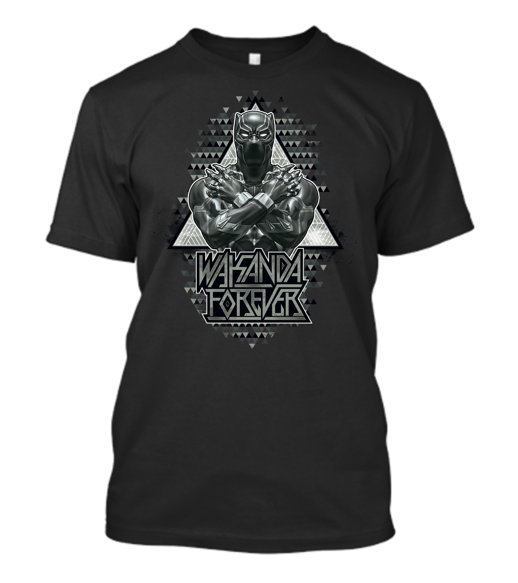 Wakanda Forever Marvel Black Panther Crossed Arms Geometric T-Shirt