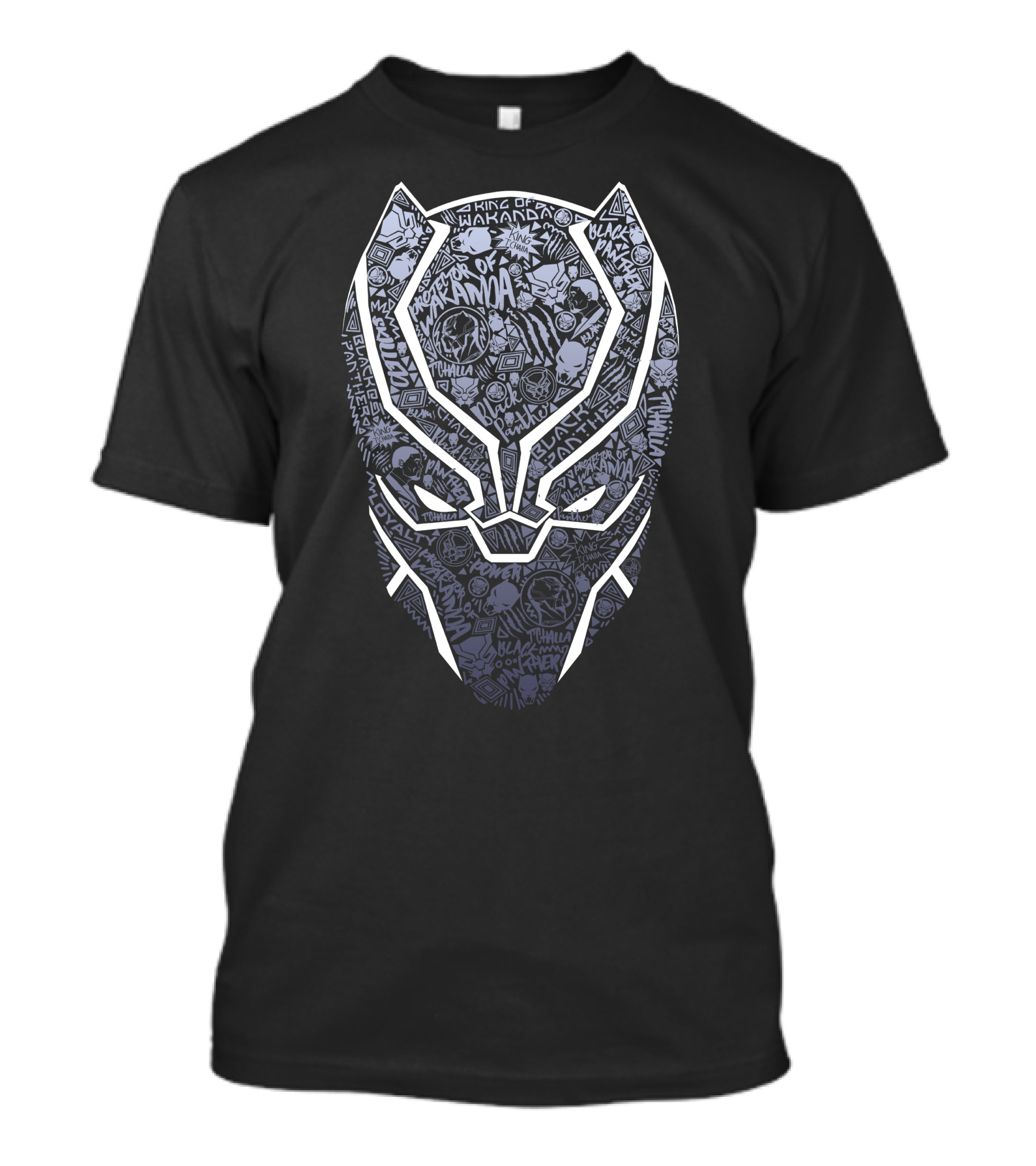 Black Panther King Of Wakanda Mask Graphics Marvel Art T'Challa Elements T-Shirt