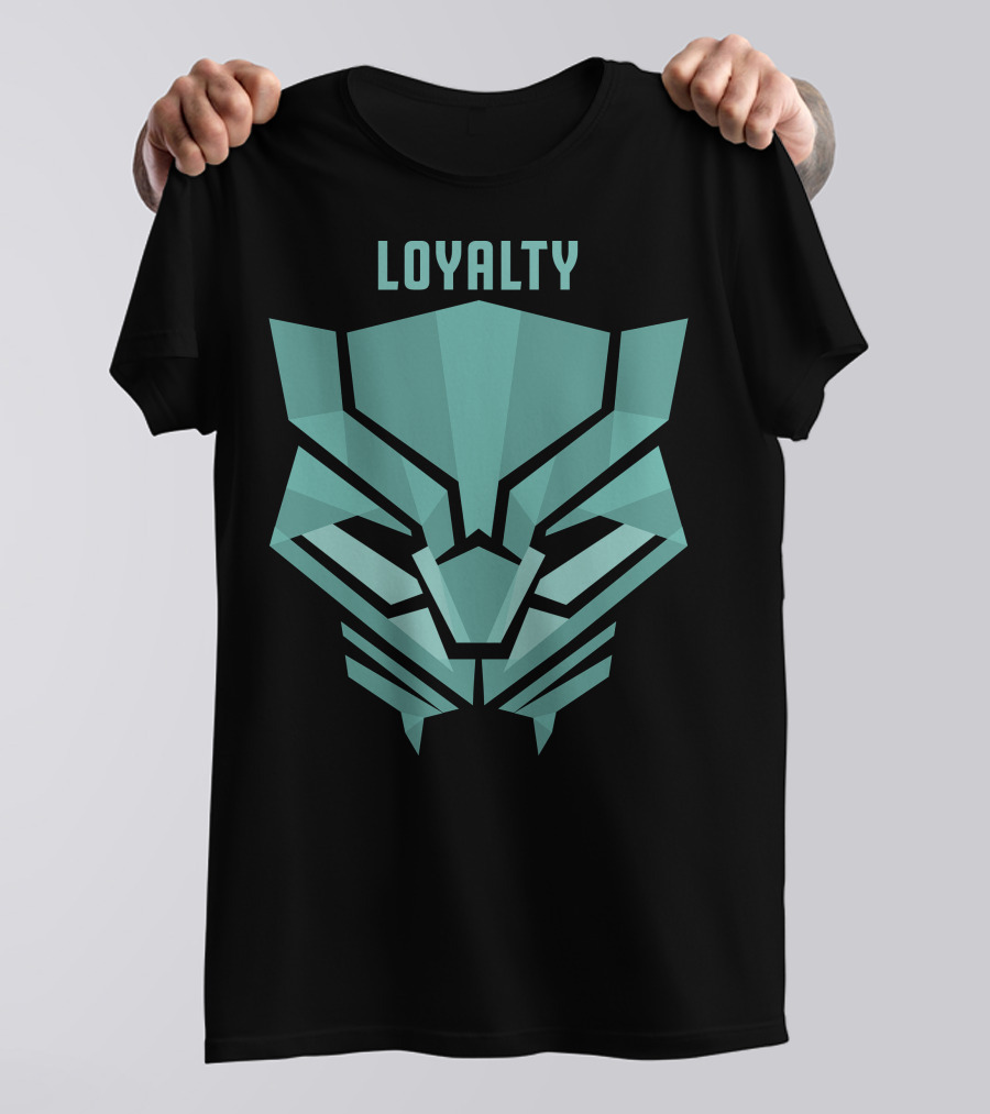 Marvel Black Panther Loyalty Teal Mask T-Shirt