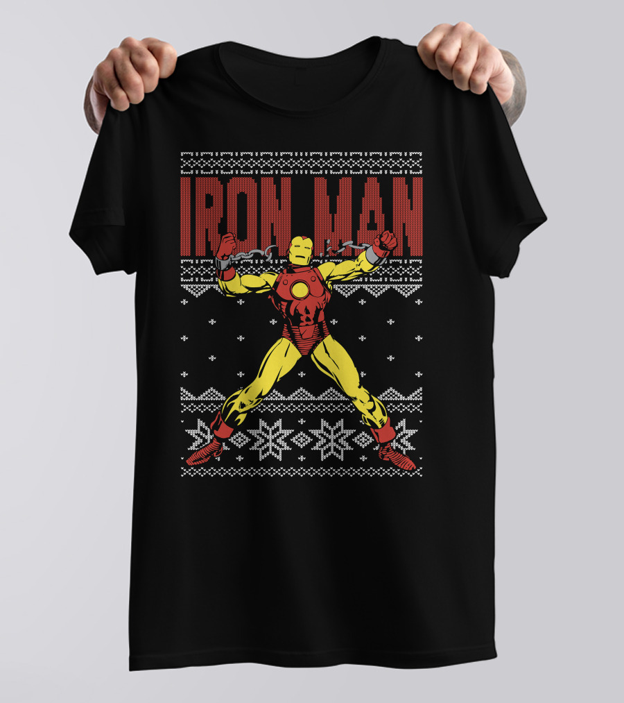 Iron Man Marvel Classic Comic Snowflake T-Shirt