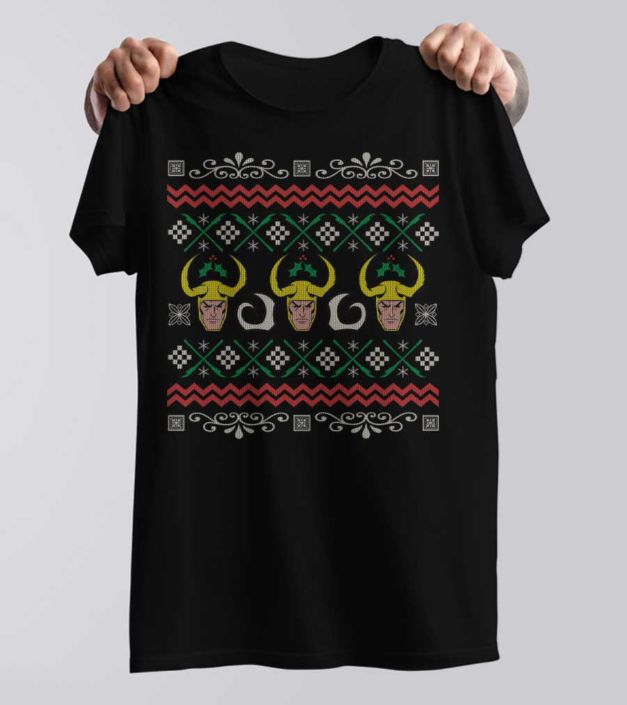 Loki Marvel Christmas Sweater Ugly Holiday T-Shirt
