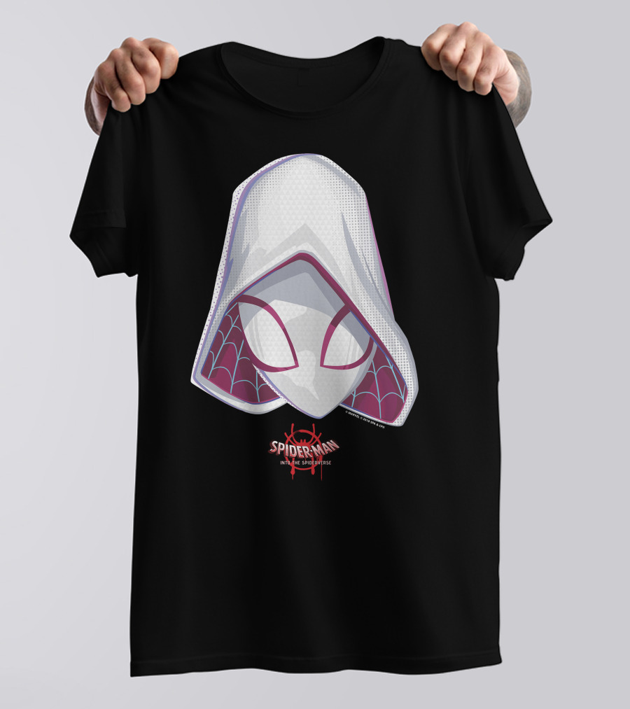 Spider-Man Into The Spider-Verse Spider-Gwen Mask Marvel T-Shirt
