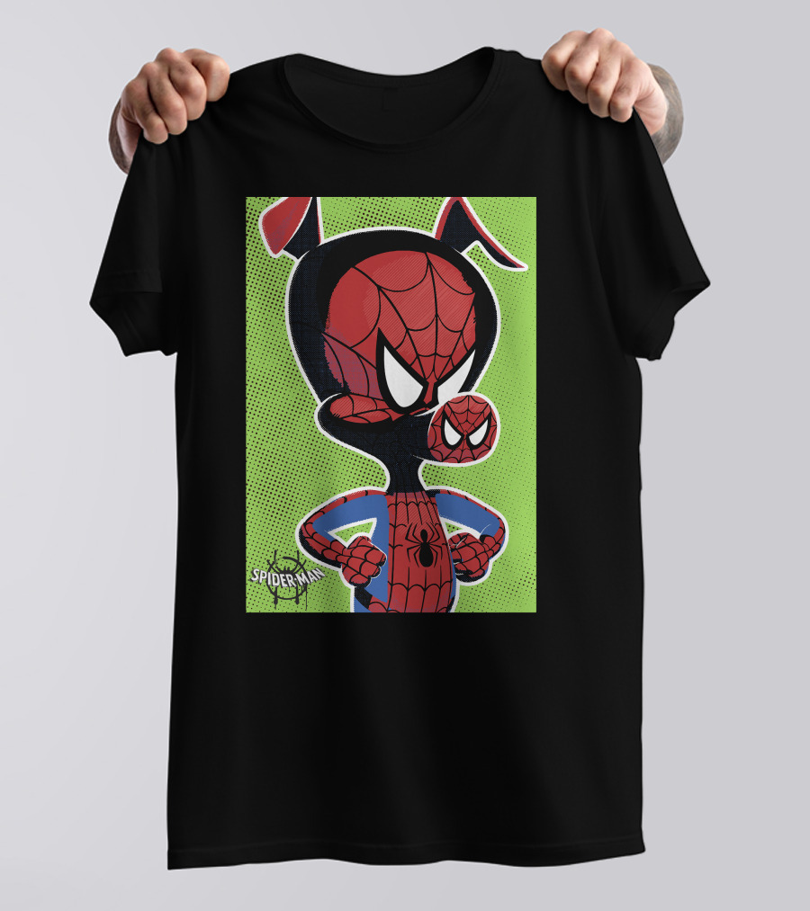 Marvel Spider-Ham Spiderverse Pop Art Spider-Man Character Heroic Pose T-Shirt