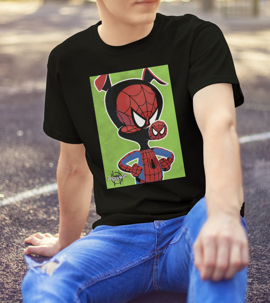 Marvel Spider-Ham Spiderverse Pop Art Spider-Man Character Heroic Pose T-Shirt
