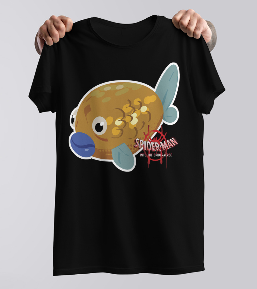 Marvel Spider-Man Into The Spider-Verse Fish Sticker T-Shirt