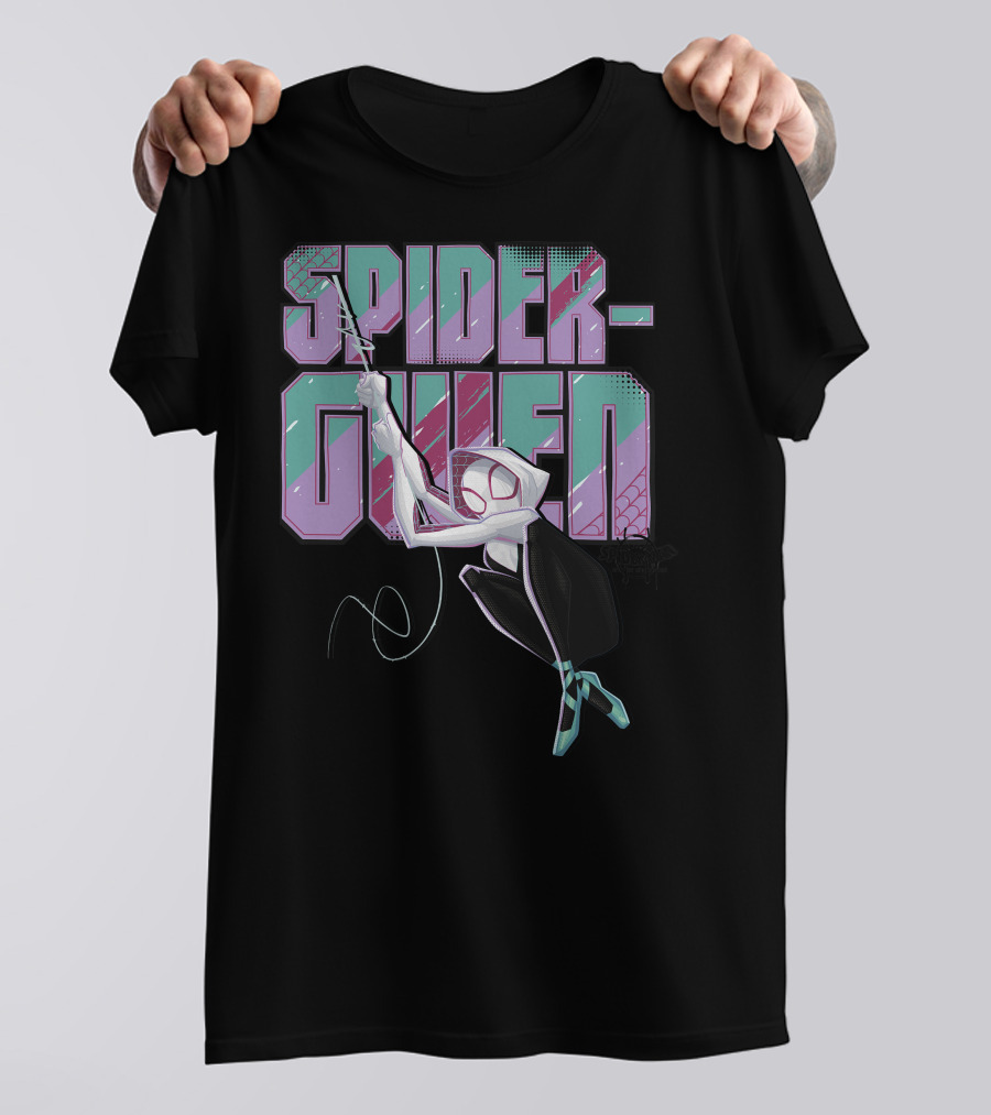 Spider-Gwen Marvel Spider-Man Spiderverse Swinging Hero T-Shirt