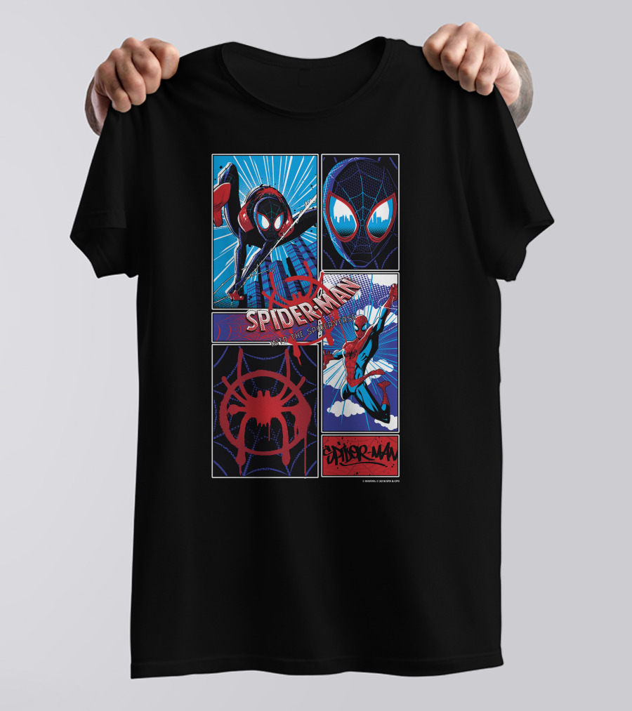 Marvel Spider-Man Spiderverse Miles Morales And Peter Parker T-Shirt