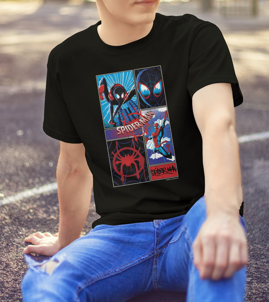 Marvel Spider-Man Spiderverse Miles Morales And Peter Parker T-Shirt