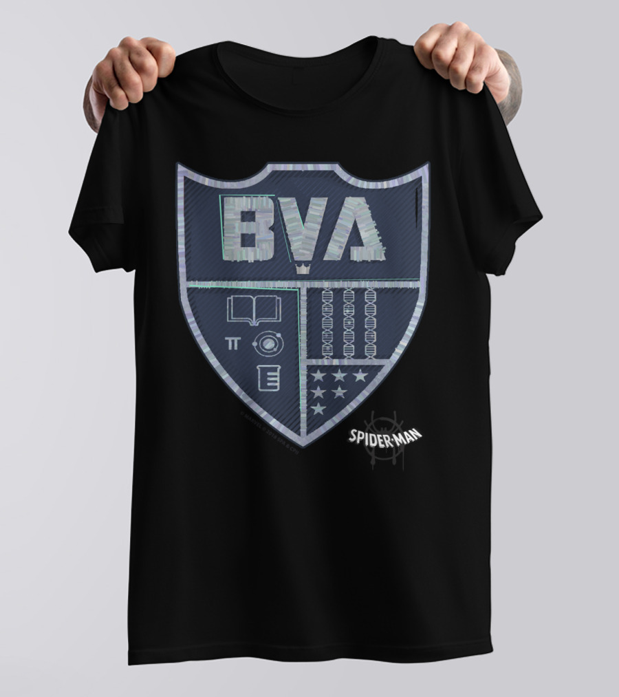 Spider-Man Spiderverse BVA School Crest Emblem T-Shirt