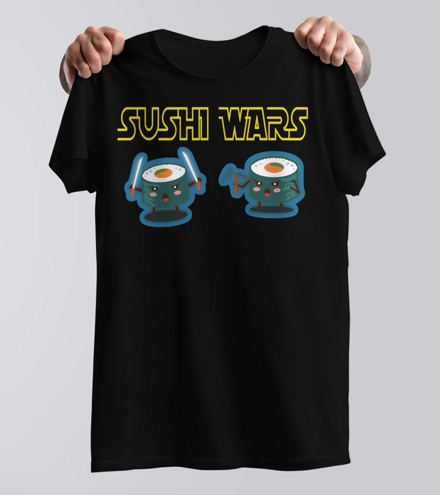 Sushi Wars Funny Star Theme Birthday T-Shirt