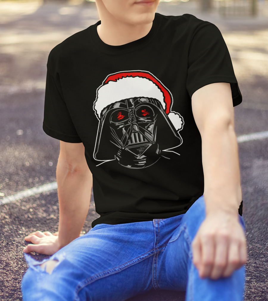 Star Wars Darth Vader Santa Sketch Holiday T-Shirt