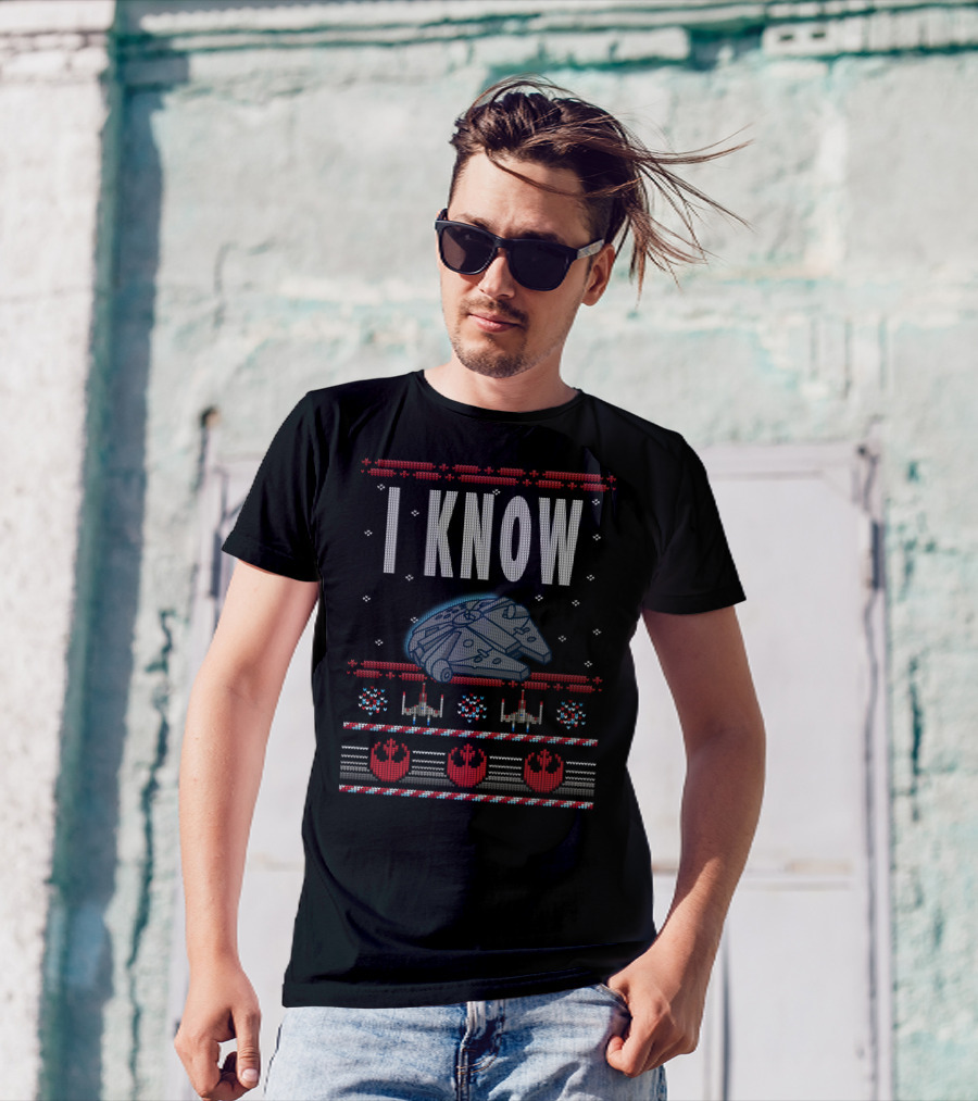 I Know Star Wars Millennium Falcon Ugly Sweater Style T-Shirt