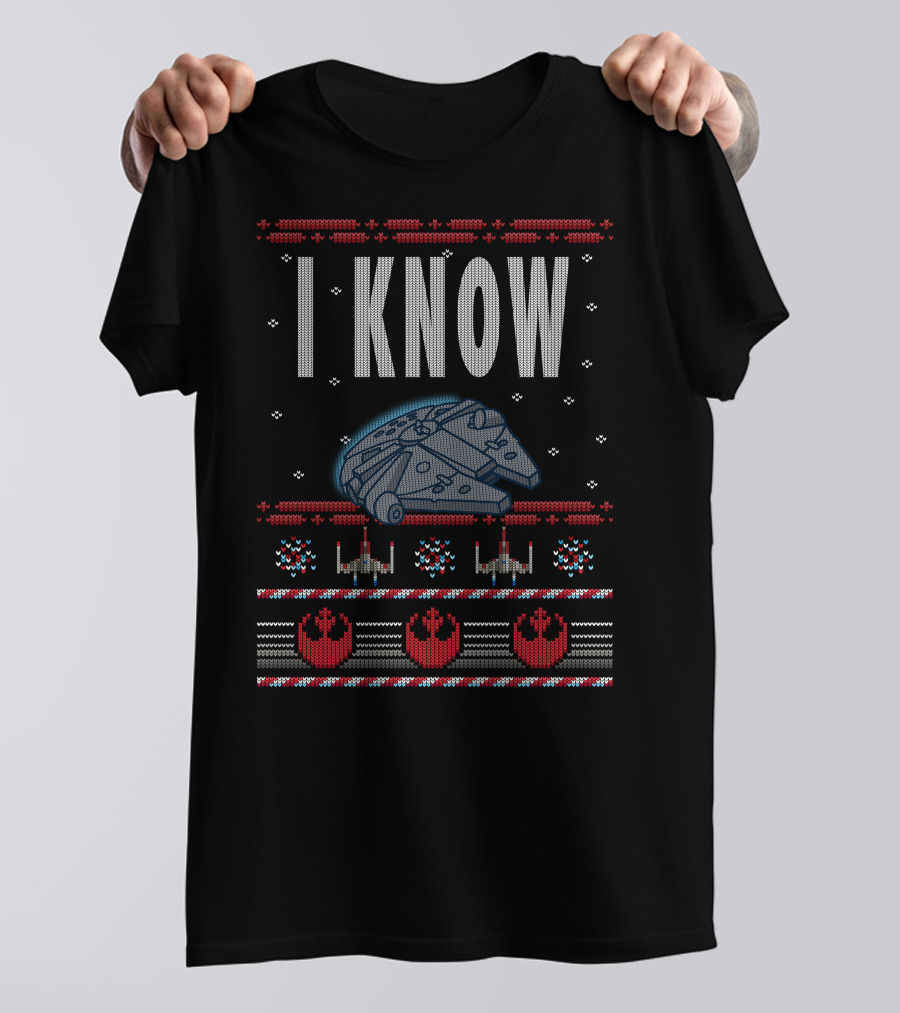 I Know Star Wars Millennium Falcon Ugly Sweater Style T-Shirt