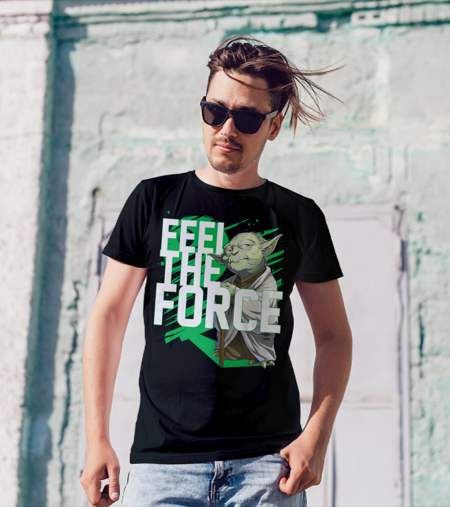 Star Wars Feel The Force Yoda Jedi Master T-Shirt