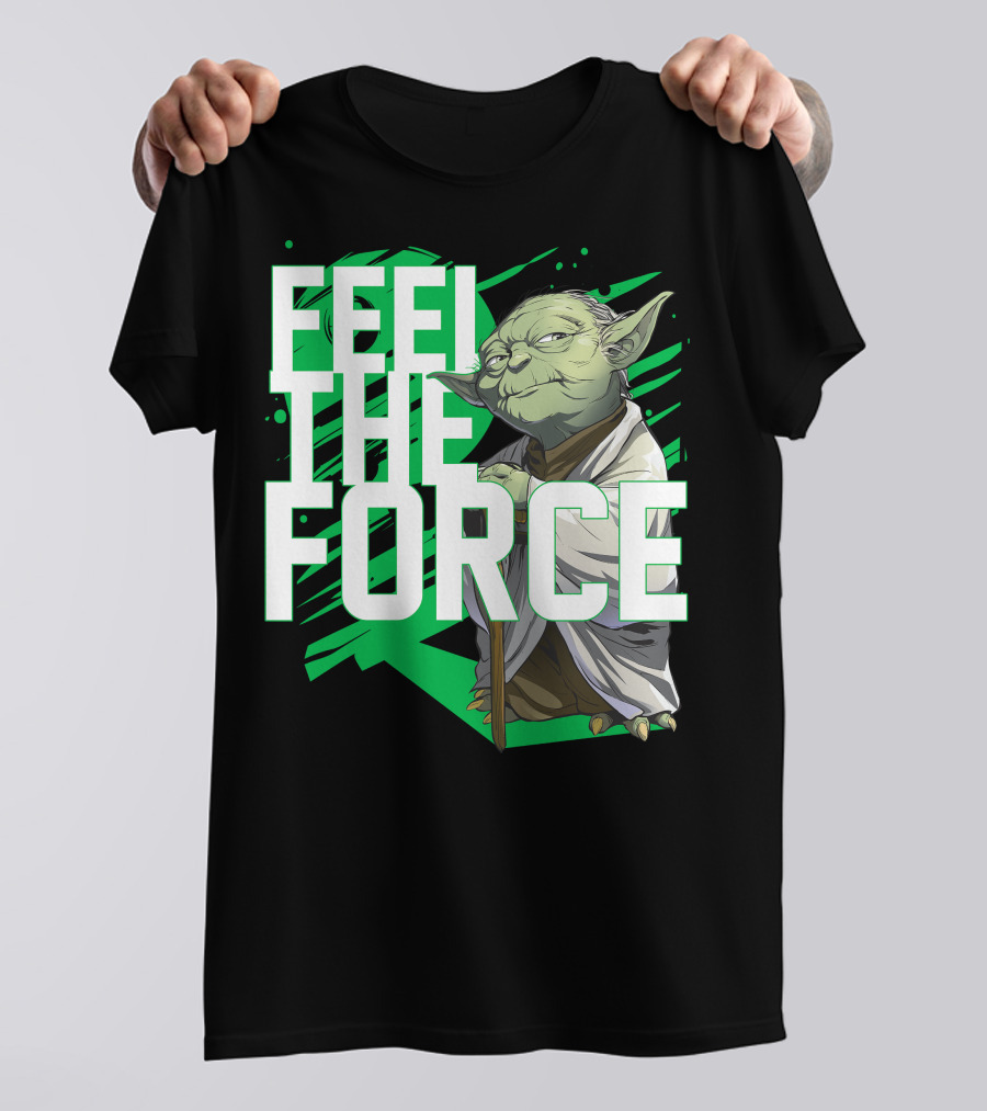 Star Wars Feel The Force Yoda Jedi Master T-Shirt