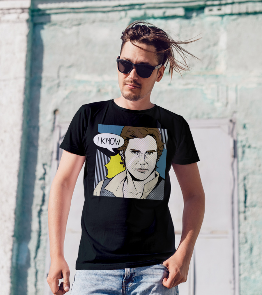 Star Wars Han Solo I Know Pop Art Retro Couples Fan Favorite T-Shirt