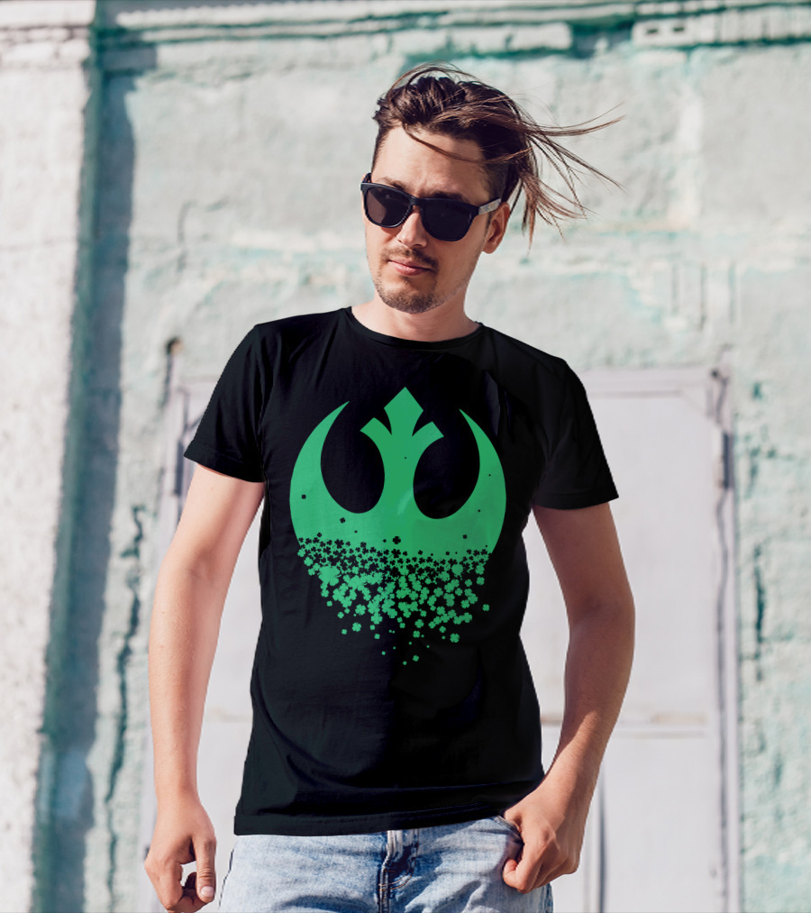 Star Wars Rebel Alliance Saint Patricks Day Clover Emblem T-Shirt
