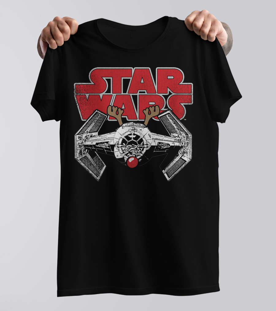 Star Wars TIE Fighter Reindeer Rudolf Christmas Nose T-Shirt