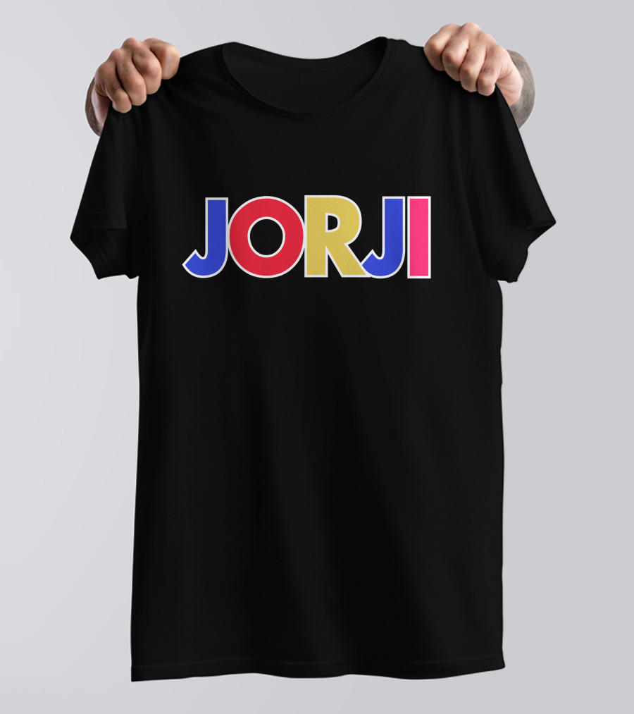 JORJI Multicolored Bold Block Letters T-Shirt