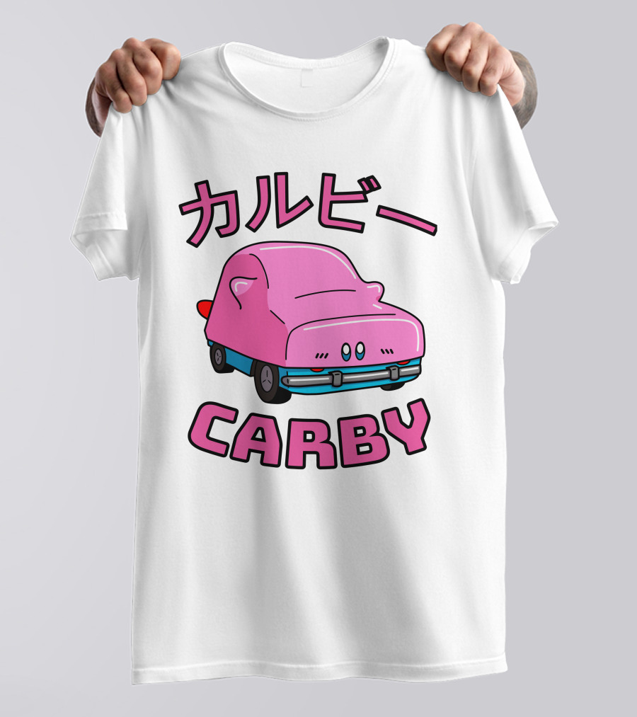 Carby Ruby Innes カルビー Pink Car Character T-Shirt
