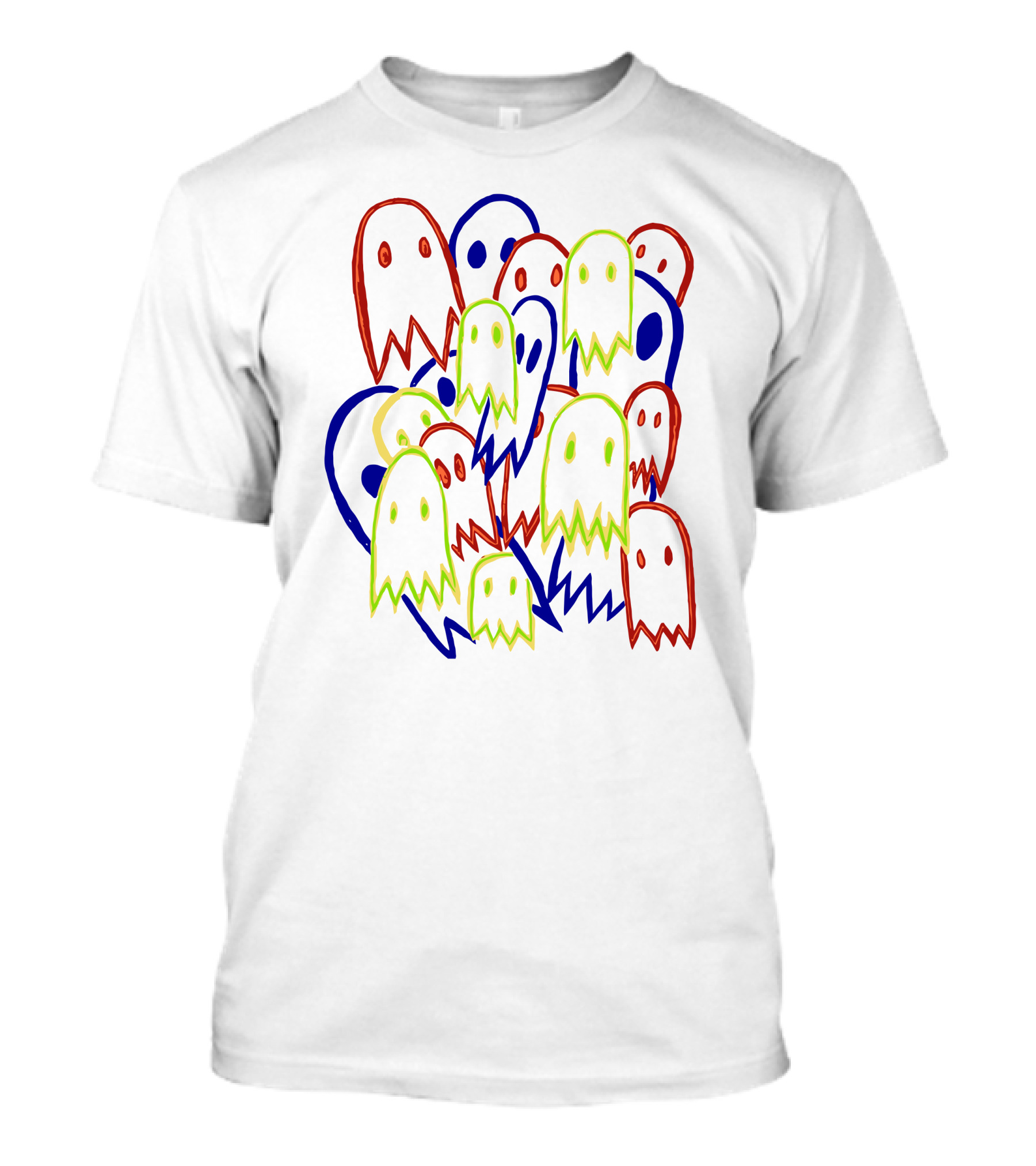 Ghosty SNCKPCK Colorful Ghost Cluster T-Shirt