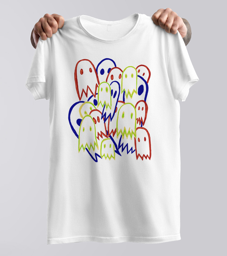 Ghosty SNCKPCK Colorful Ghost Cluster T-Shirt