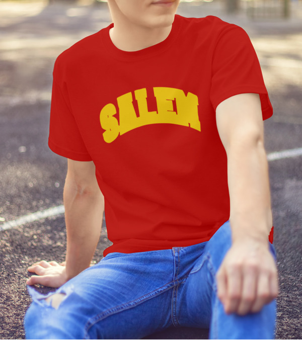 Salem Bold Yellow Arch On Red T-Shirt
