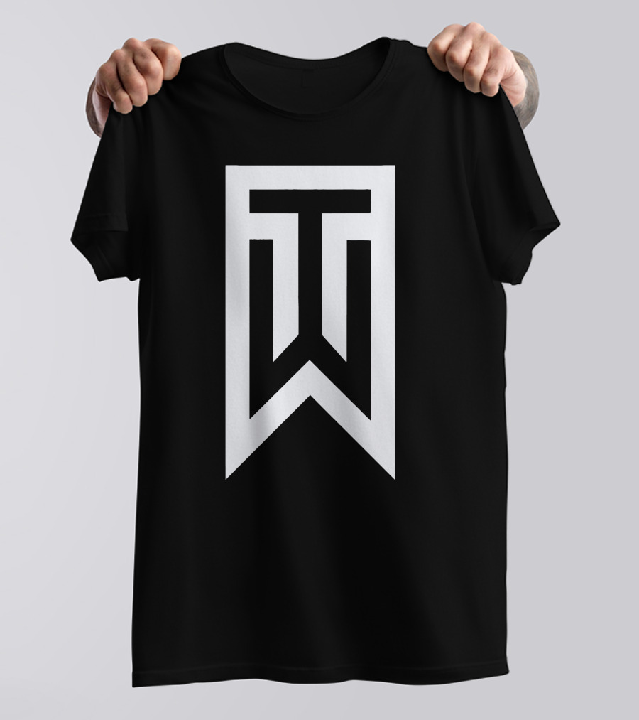 Tiger Woods Logo TW Monogram Merch T-Shirt