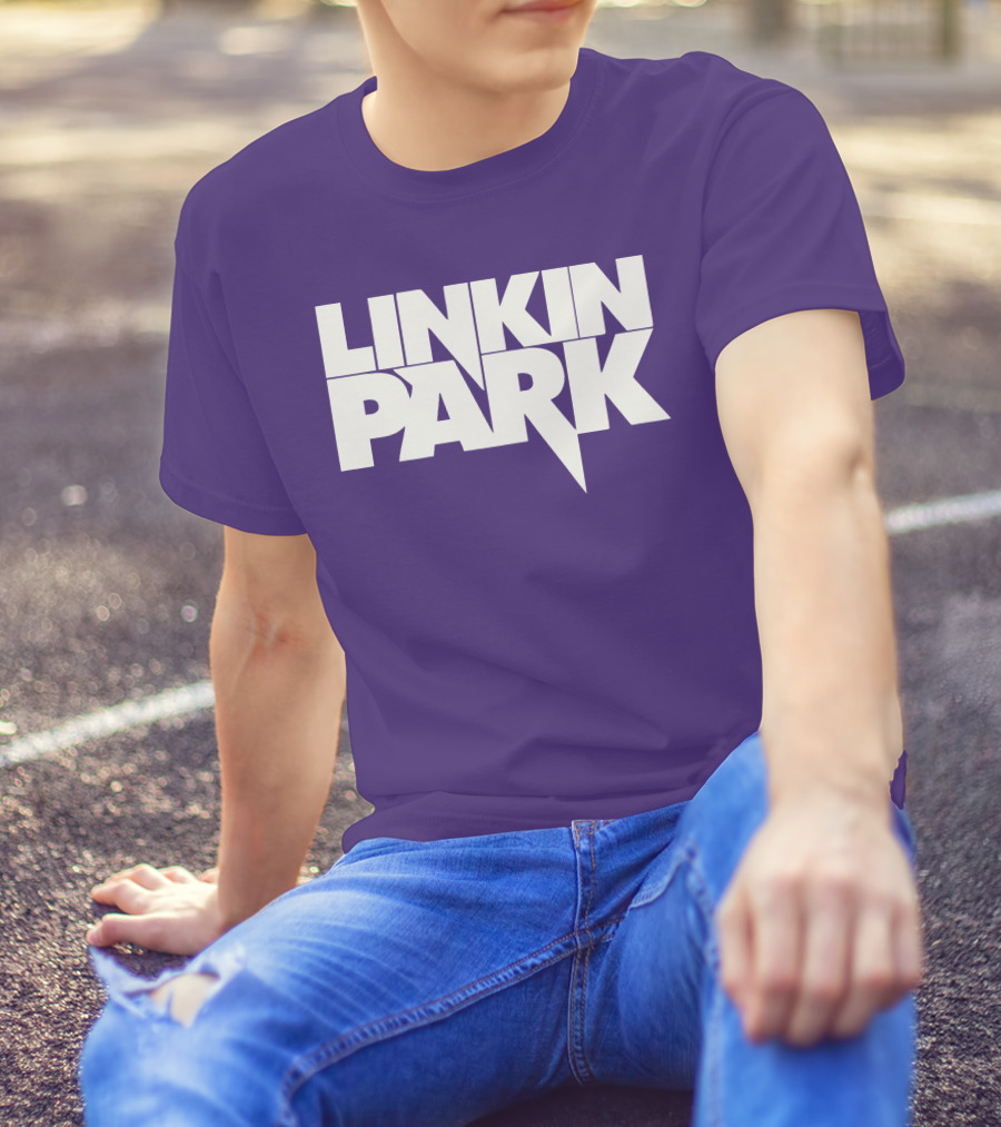 Linkin Park Logo Purple Background T-Shirt