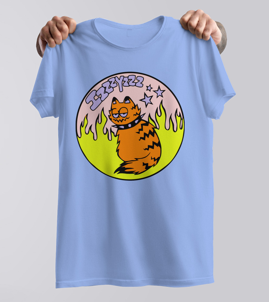 Izzzyzzz Crowdmade Merch Garfield Flame Stars T-Shirt
