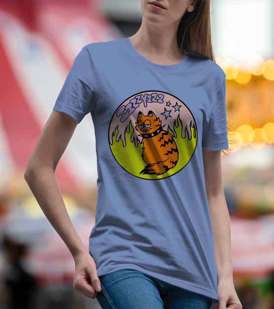 Izzzyzzz Crowdmade Merch Garfield Flame Stars T-Shirt