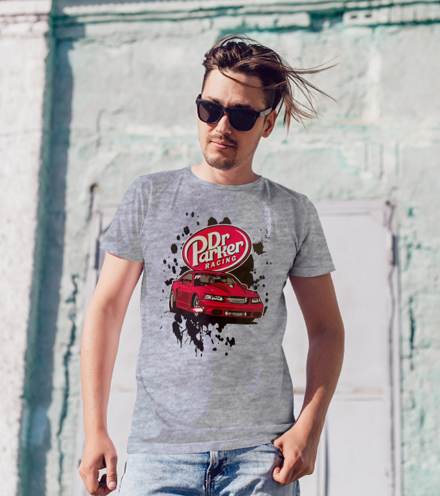 Dr Parker Racing Cleetus McFarland Merch Red Car T-Shirt