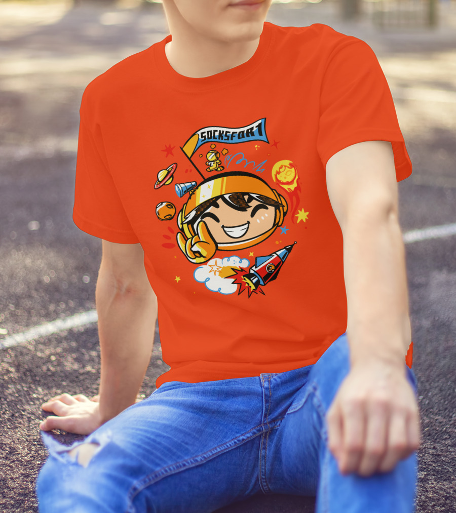 Socksfor1 Chibi Astronaut Space Adventure Merch T-Shirt
