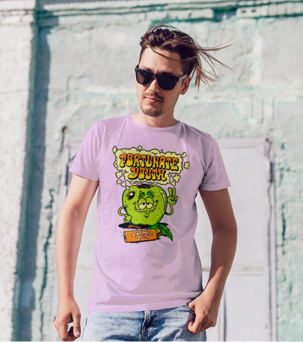 Fortunate Youth Merch Apple Smoking Peace Hand T-Shirt