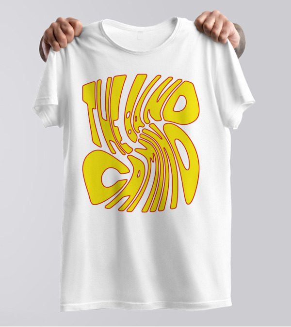 The Band Camino Groovy Textual Yellow And Red Psychedelic Style Merchandise T-Shirt