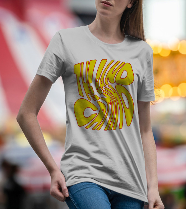 The Band Camino Groovy Textual Yellow And Red Psychedelic Style Merchandise T-Shirt