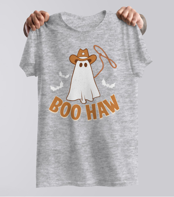 Boo Haw Western Ghost Cowboy Halloween T-Shirt