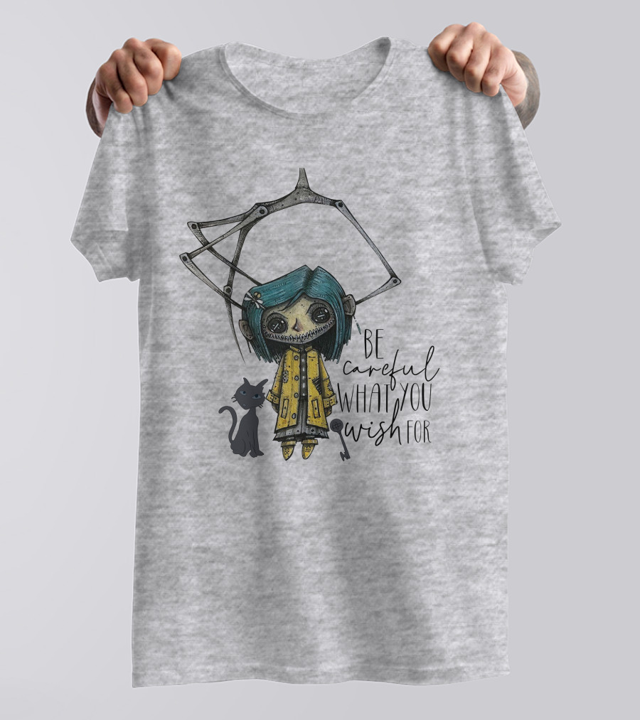 Be Careful What You Wish For Doll With Cat T-Shirt