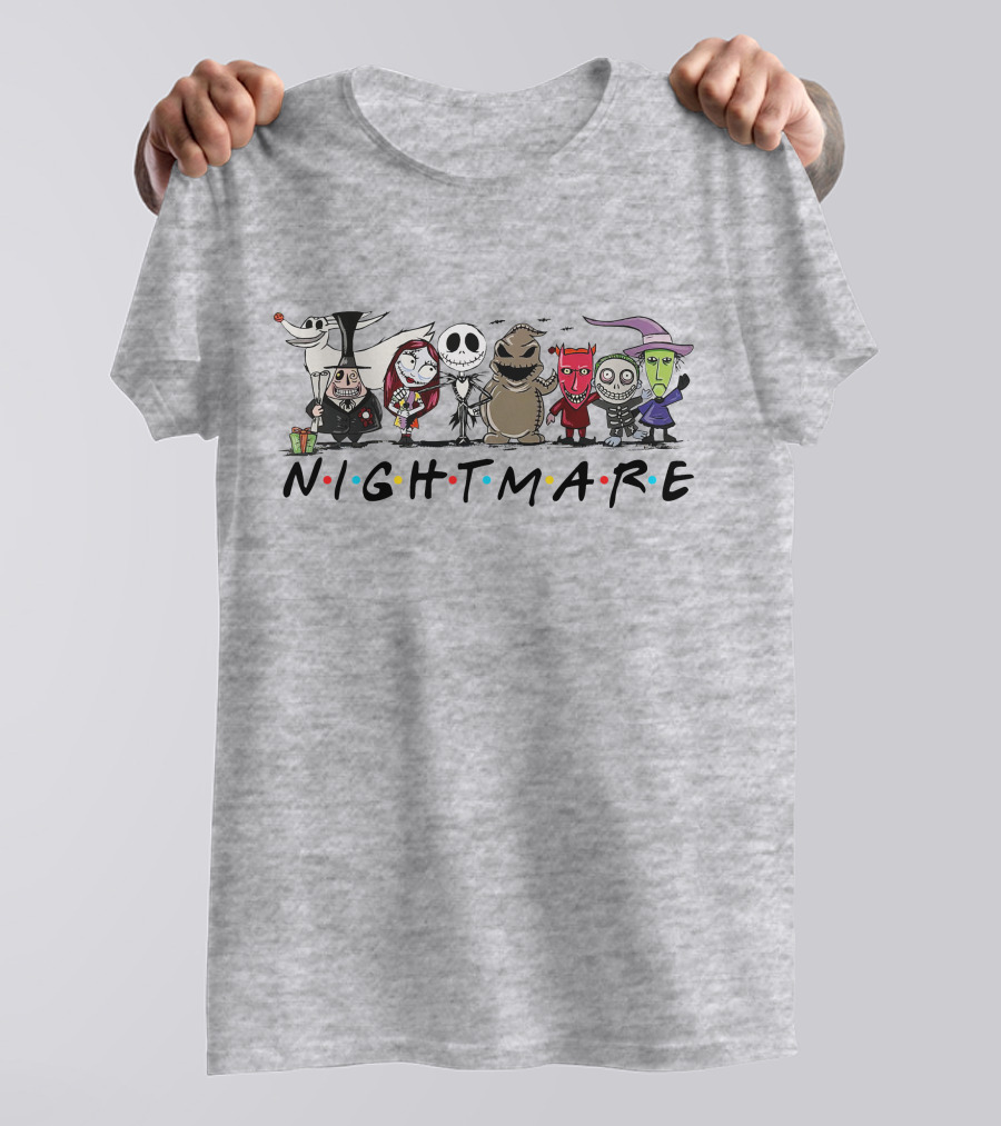 Nightmare Before Christmas Characters Halloween Friends T-Shirt