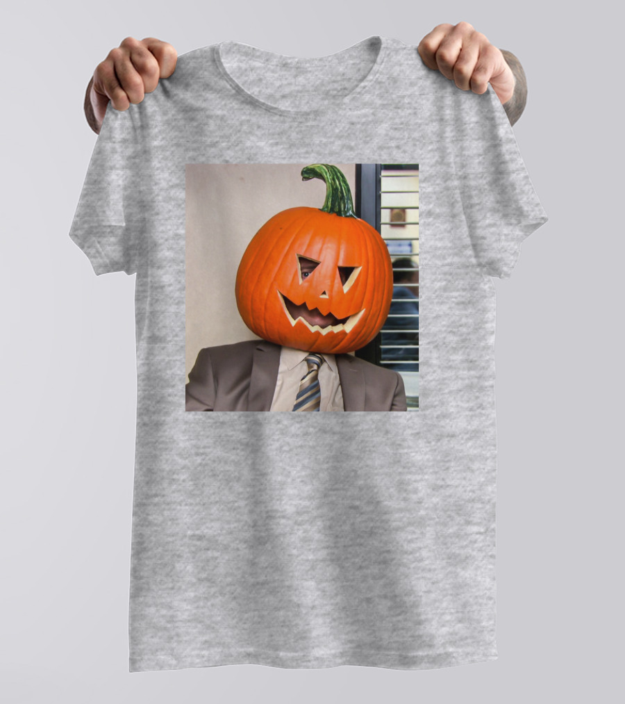 Office Halloween Pumpkin Head Costume T-Shirt