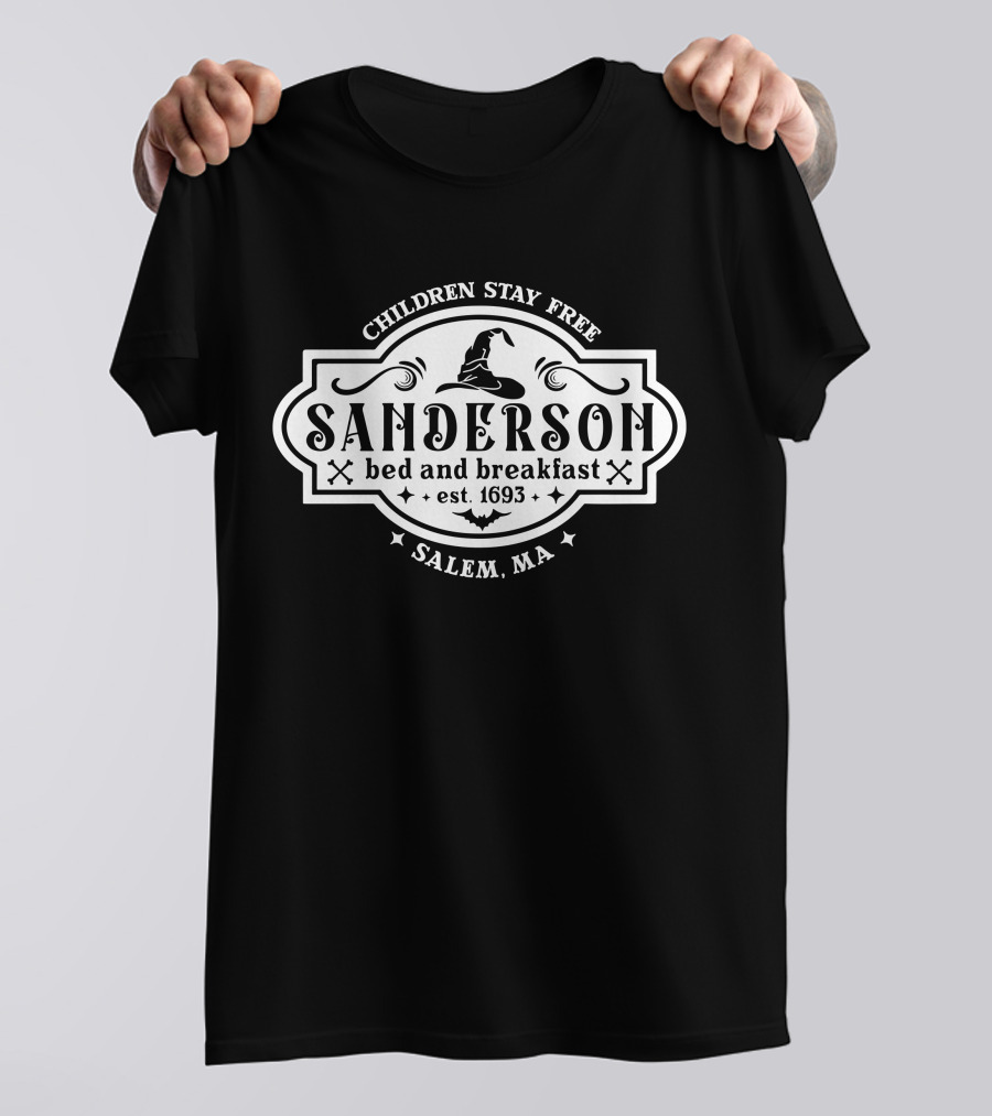 Sanderson Bed And Breakfast Children Stay Free Salem MA Halloween Est. 1693 T-Shirt