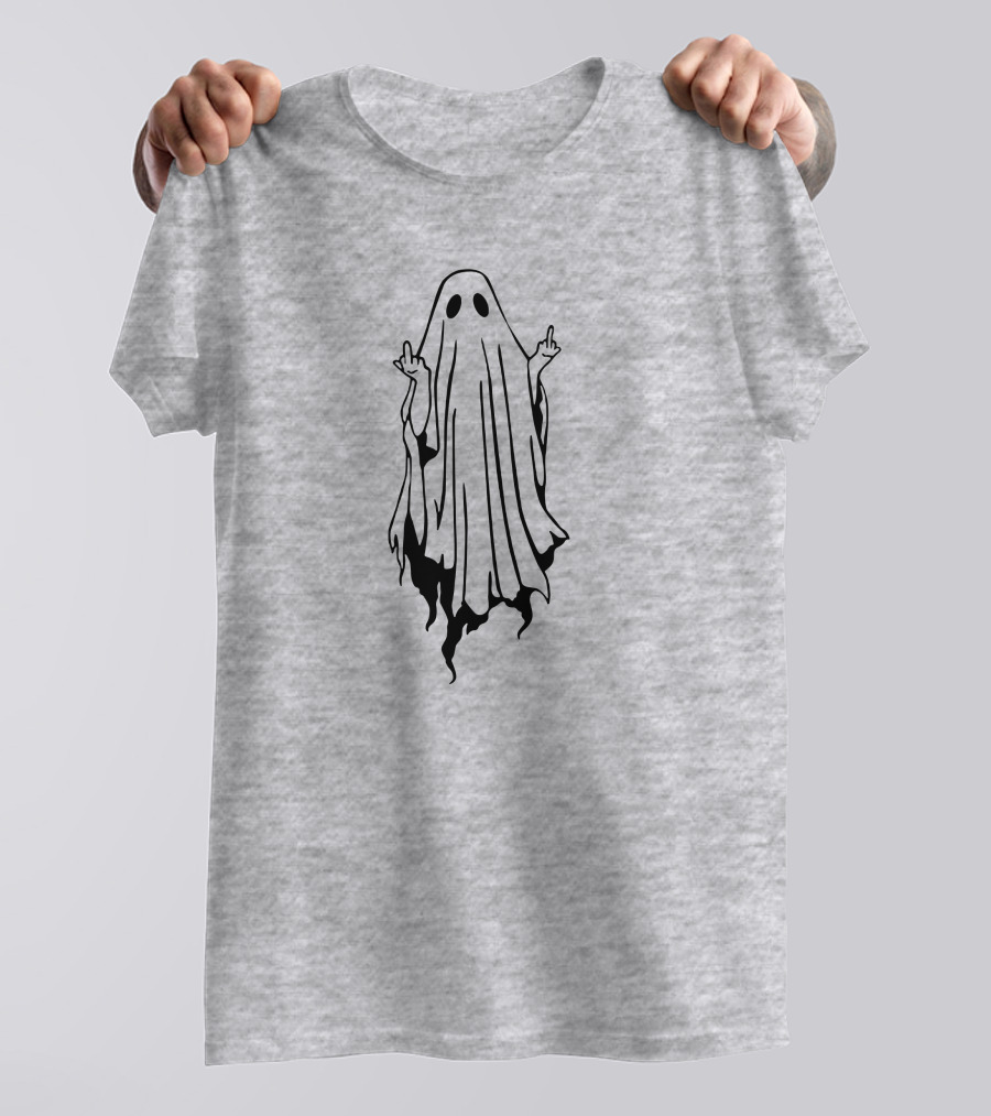 Middle Finger Ghost Gesture T-Shirt